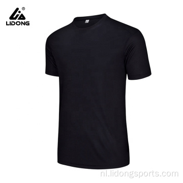 Mannen Slim Athletic Shirt Lege Crew Neck Sport